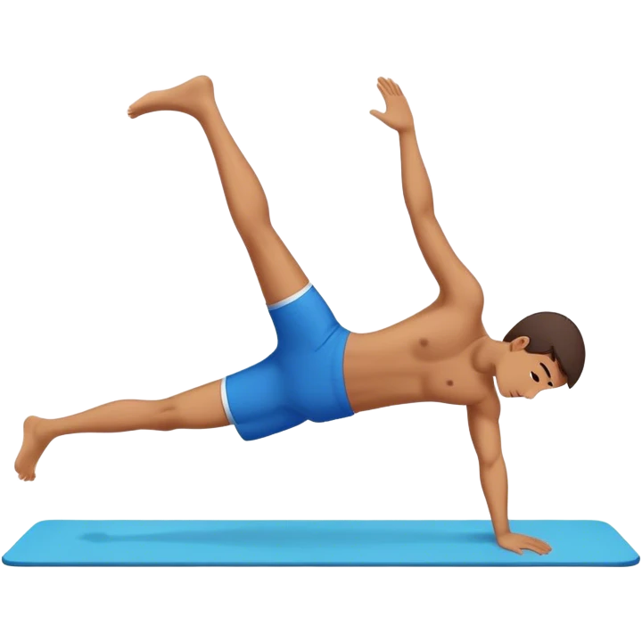 blue shorts plank exercise emoji