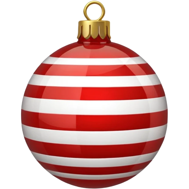 A Red Striped Ornament emoji