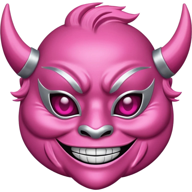 A pink girly oni mask emoji