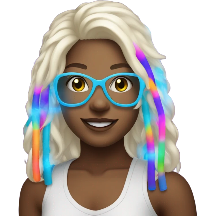 white blonde rave girl emoji
