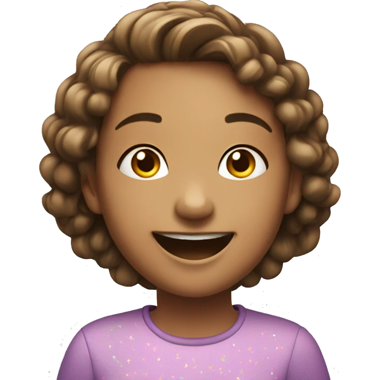 smiling girl celebrating her birthday emoji