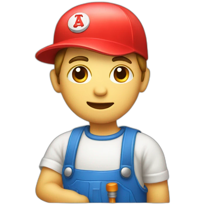 plumber with red baseball emoji