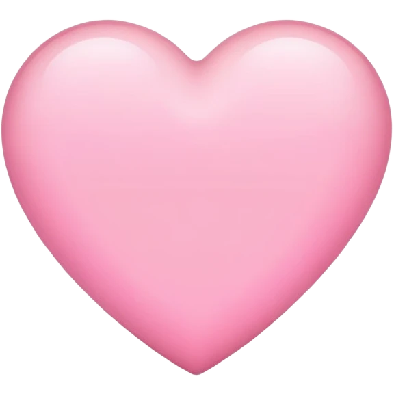 pastel pink heart with gradient and smooth rounded edges emoji
