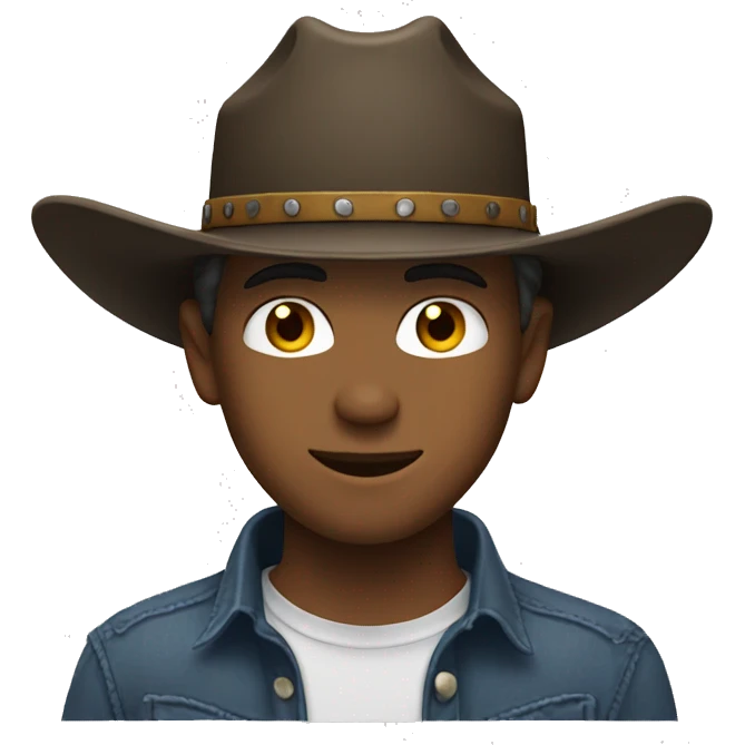 A 21 year old white guy wearing cowboy hat emoji