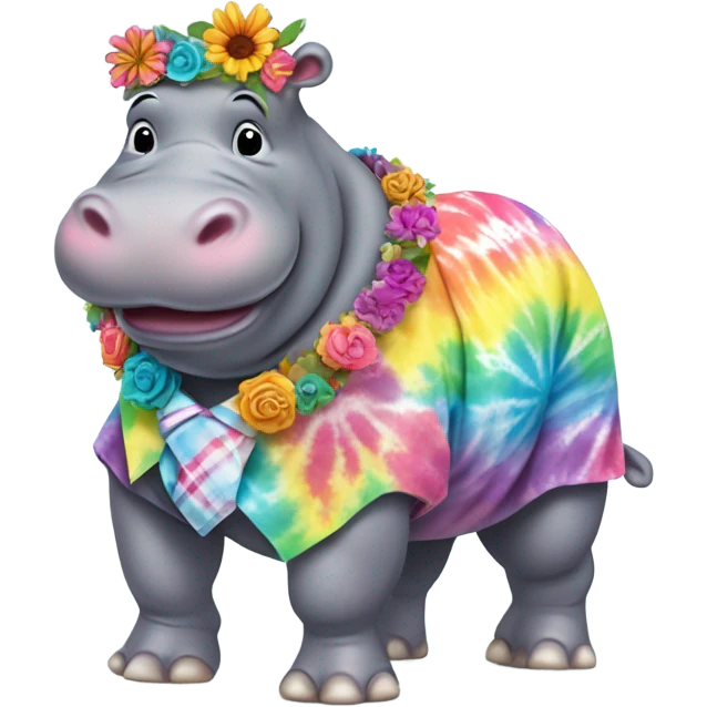 Hippy hippo emoji