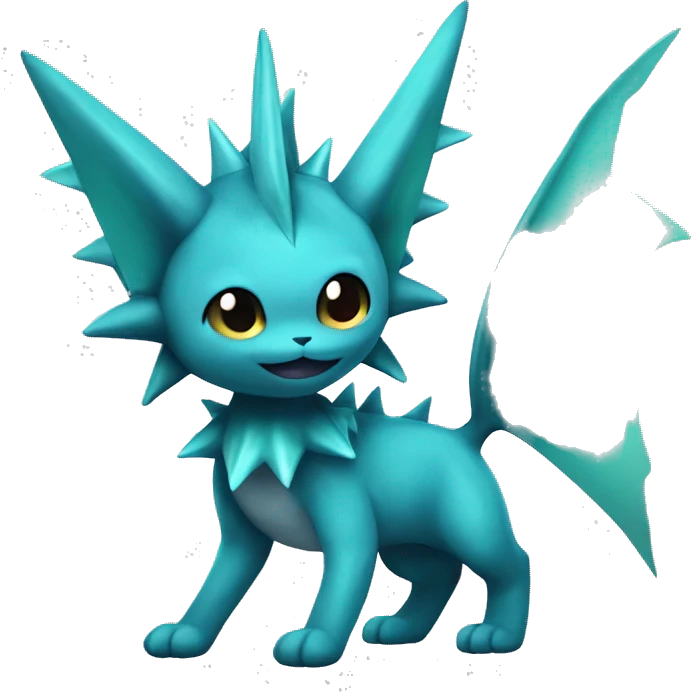 Edgy Vaporeon With Fins and spikes full body emoji