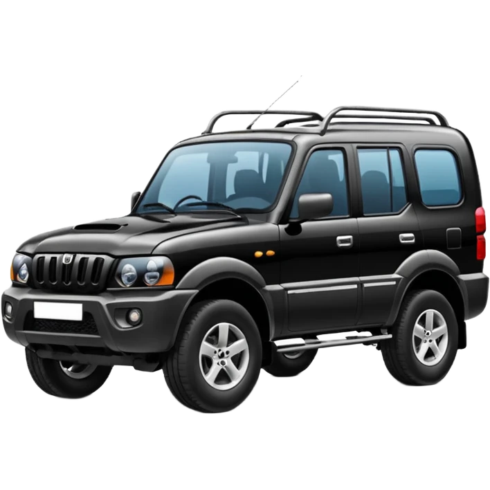 Mahindra black Scorpio S11 3D emoji  emoji