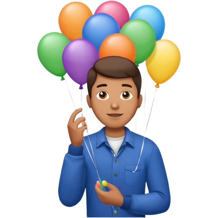 Balloon holder man emoji