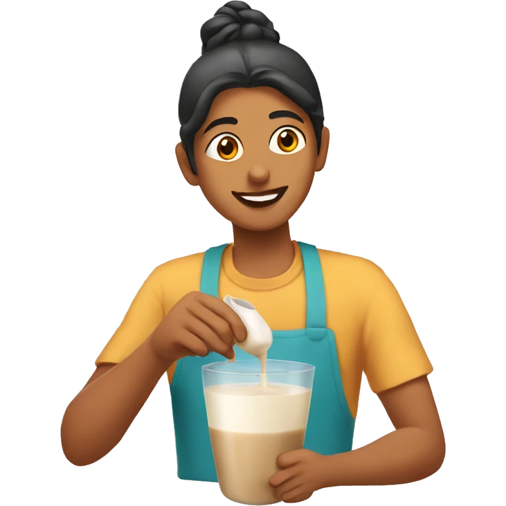 Indian making milk tea emoji