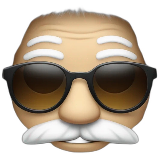 cool Father Frost in sunglasses glasses in a fur coat emoji