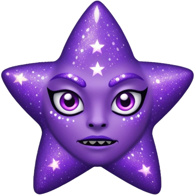 star demon purple glitter emoji