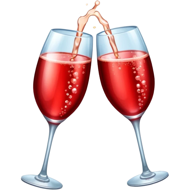 2 glasses of red champagne  emoji