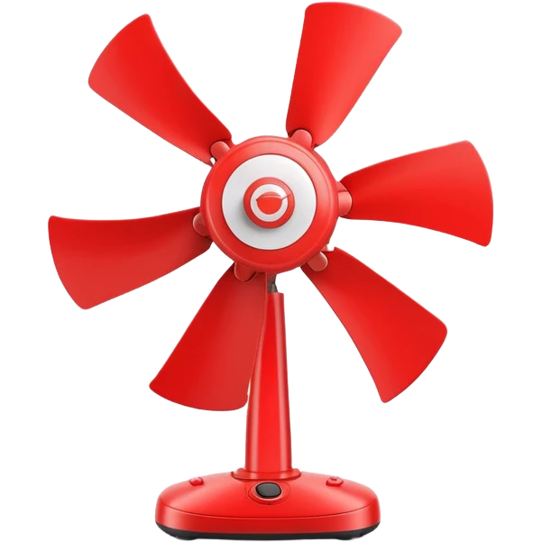 red electric fan emoji