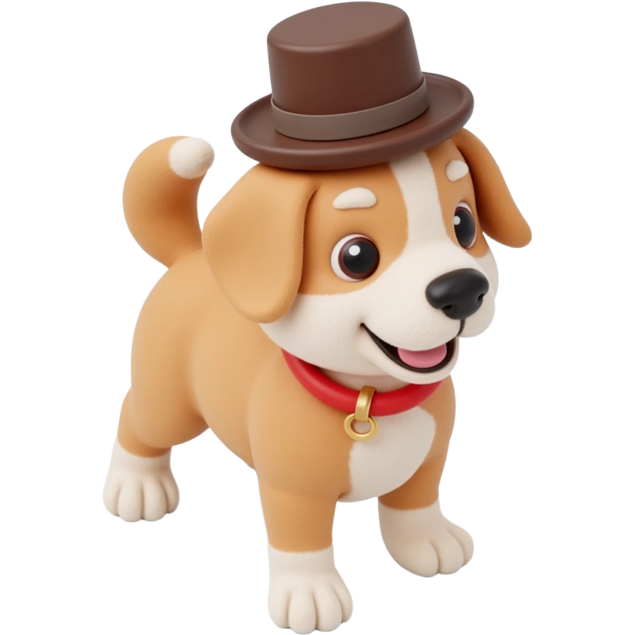 dog with tophat emoji