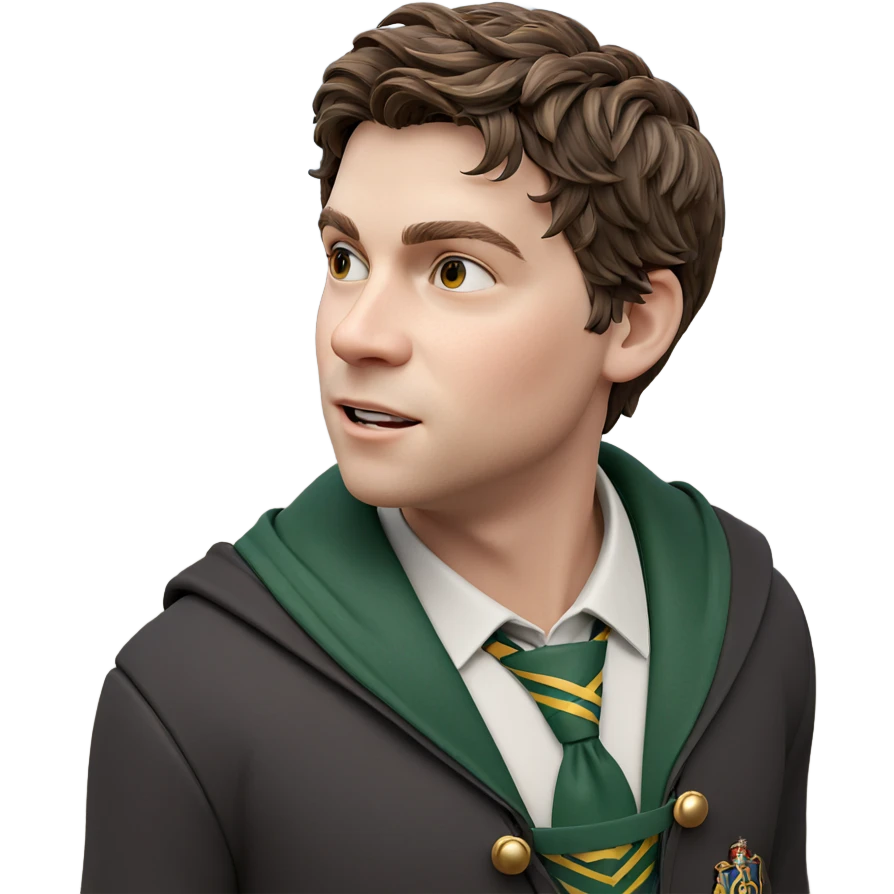 boy in hogwarts uniform outdoors emoji