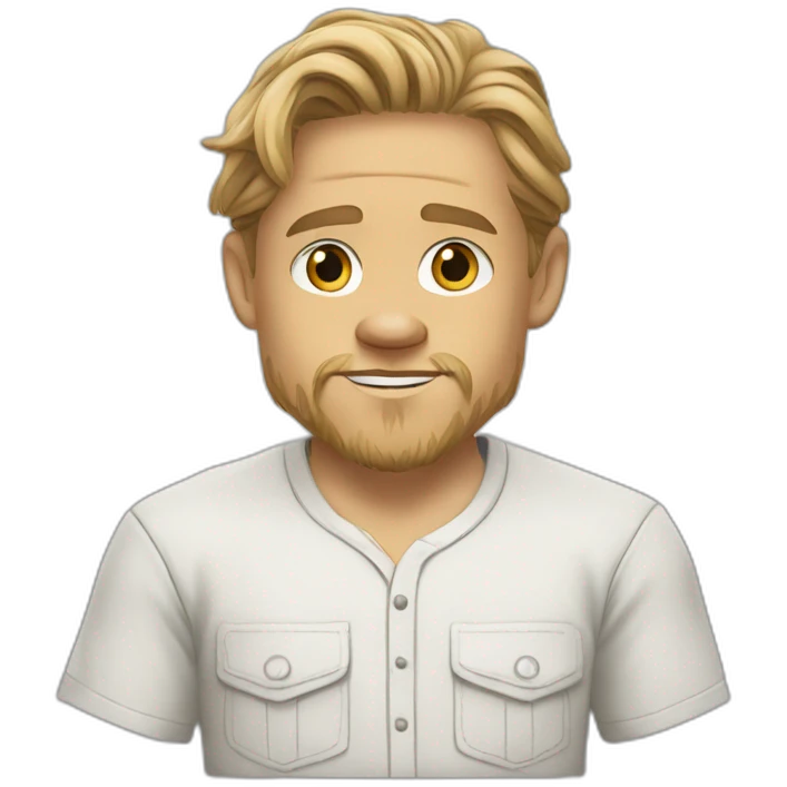 charlie hunnam cartoon wearing shirt emoji