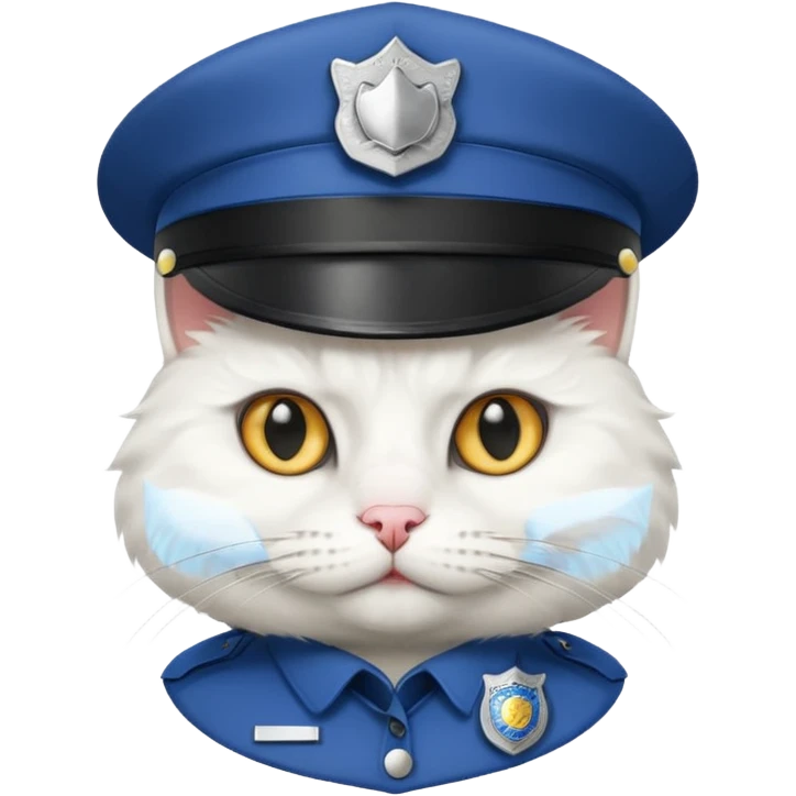 white cat police emoji