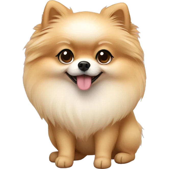Creme Pomeranian Girl  emoji