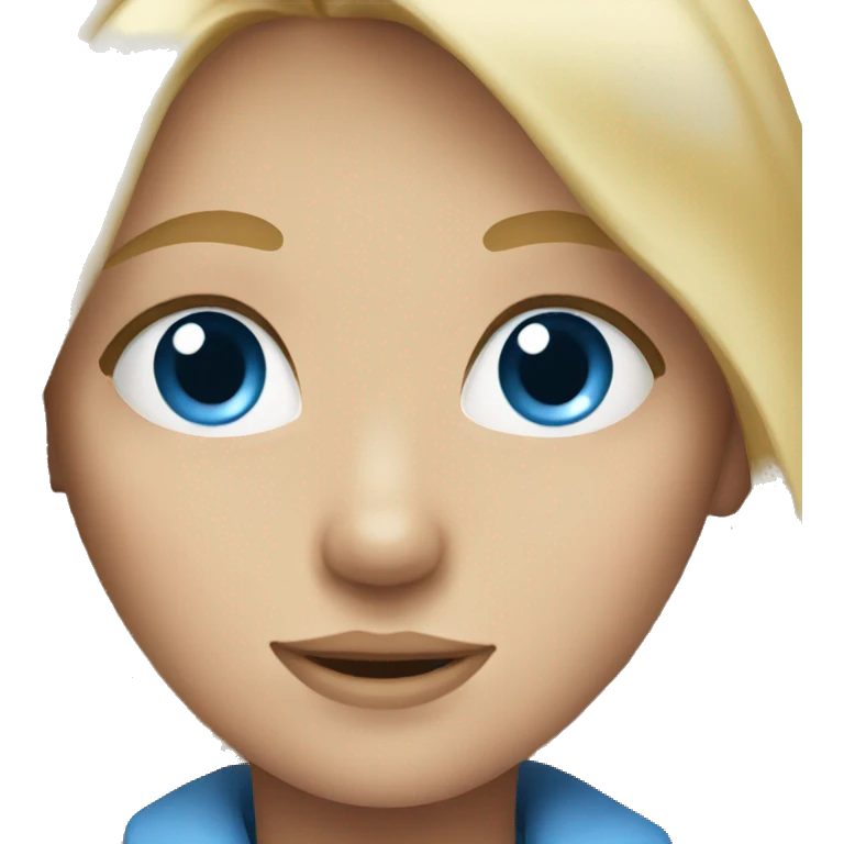 Girl with blue eyes and blonde hair  emoji