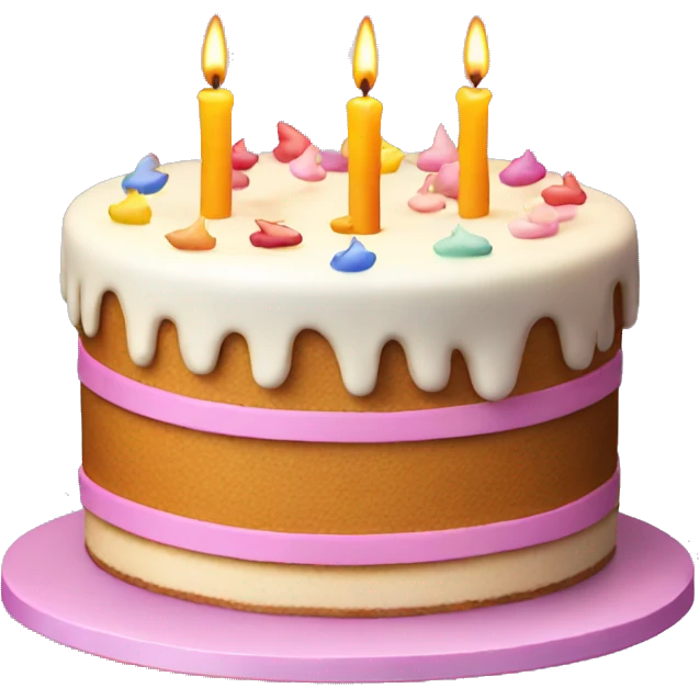 Birthday cake with candles  emoji