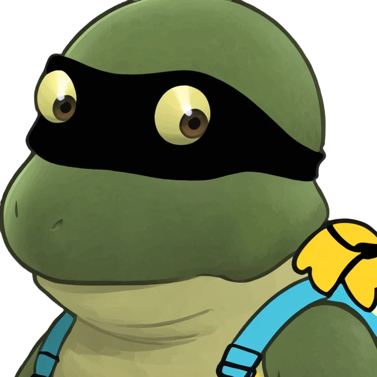 koopa troopa wearing a black ski mask emoji