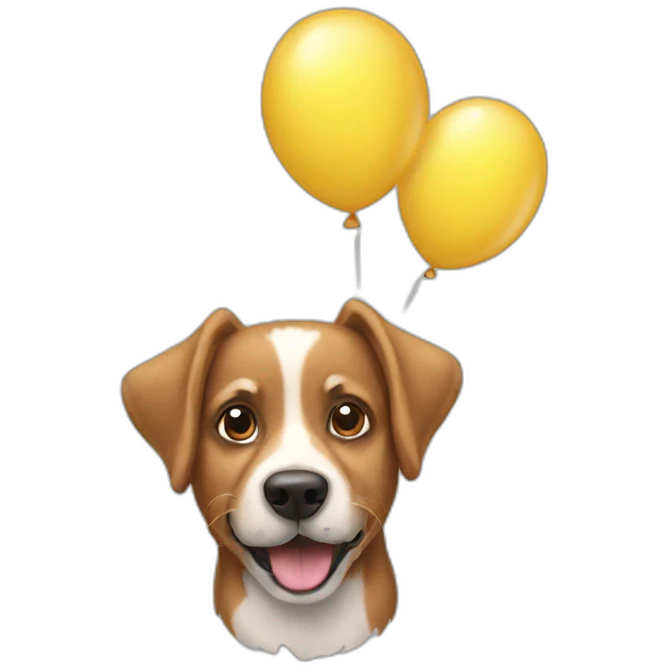 Dog balloons emoji