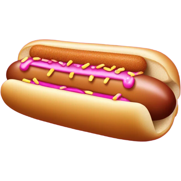 Pink glittery hot dog  emoji