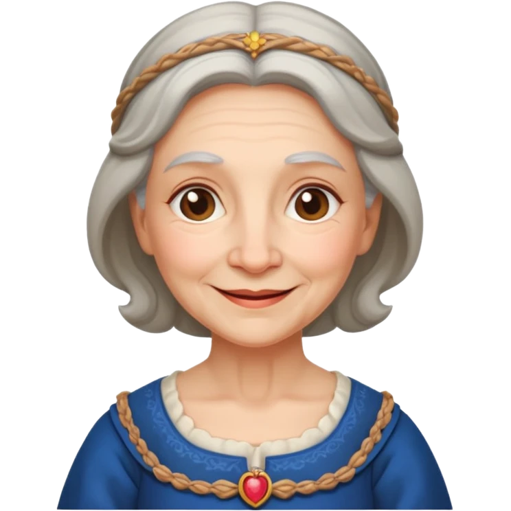 The kind and amiable grandmother in medieval fairy tales emoji