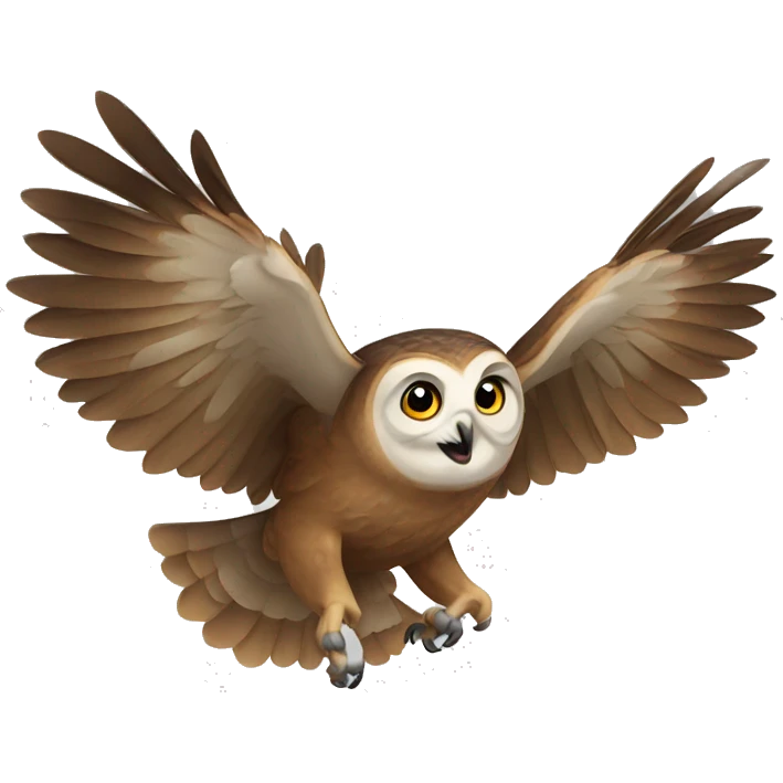 Flying owl emoji
