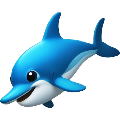 Under the sea. Waves above, coral on the sea floor, colorful fish & dolphins emoji
