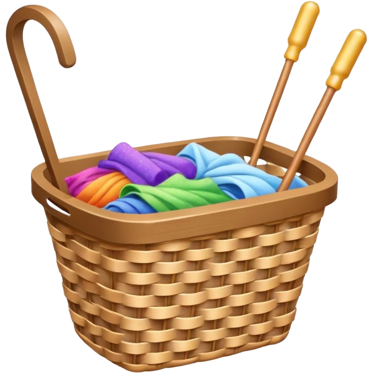Laundry basket with magic wand emoji