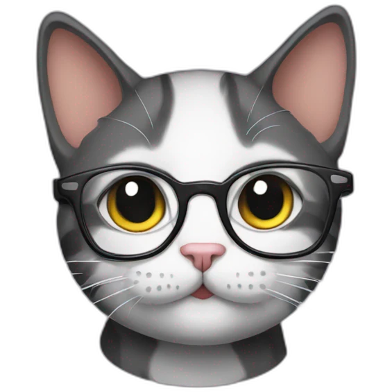 nerdy cat emoji
