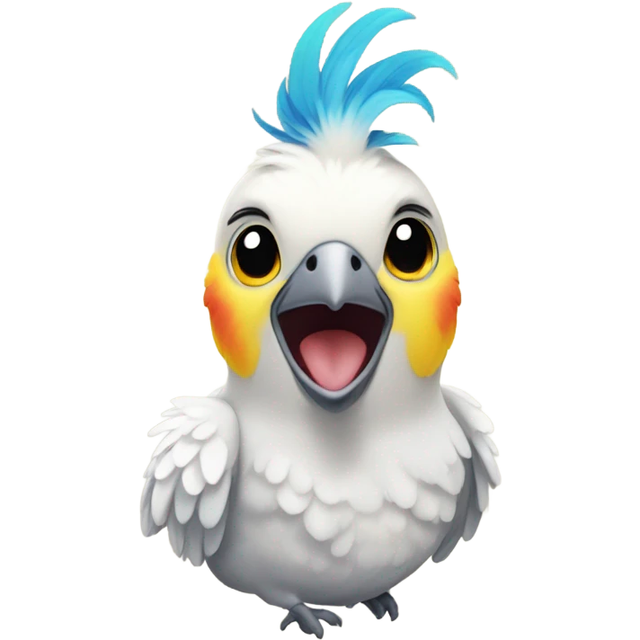 cockatiel bird happy emoji