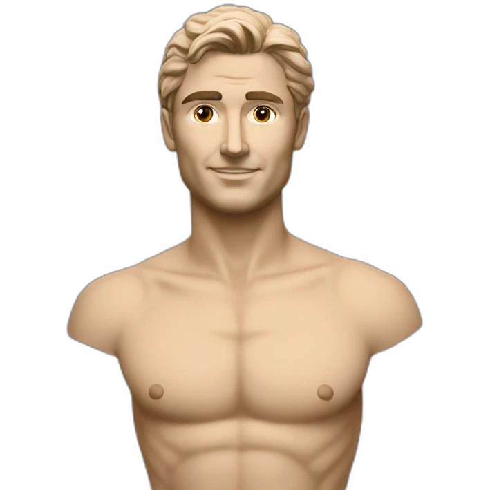 Grande estátua de um Homem romano sem roupa. Veste uma Jock strap. emoji