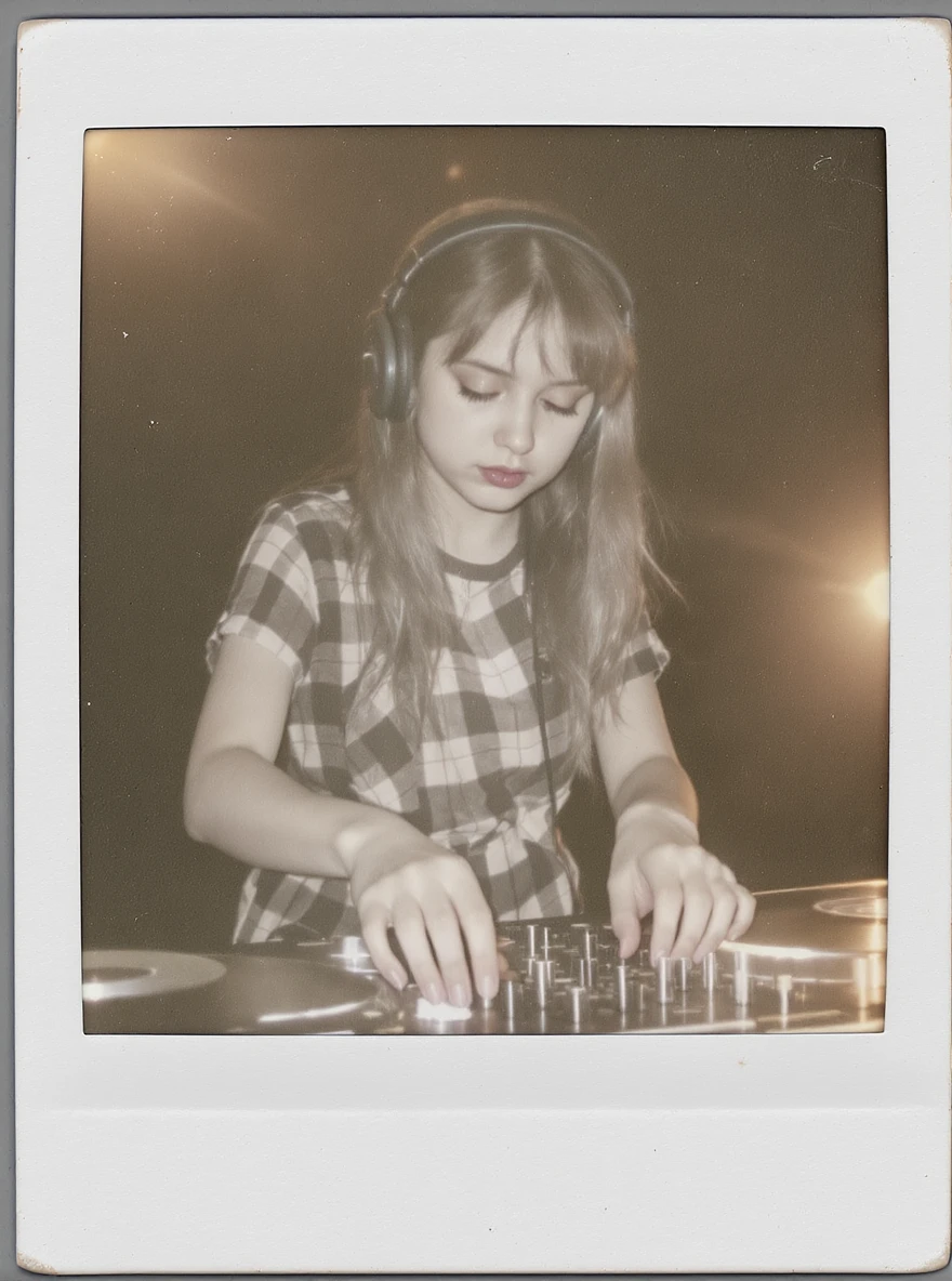 girl playing DJ set emoji