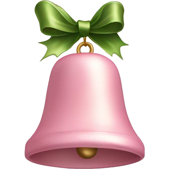 Light pink Christmas bells emoji