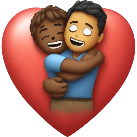 Hug heart emoji