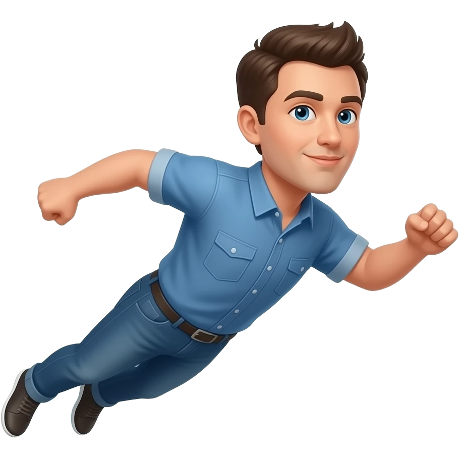 flying man emoji