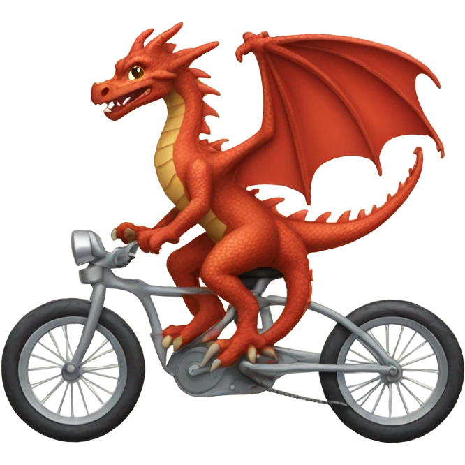 Dragon riding a bike emoji