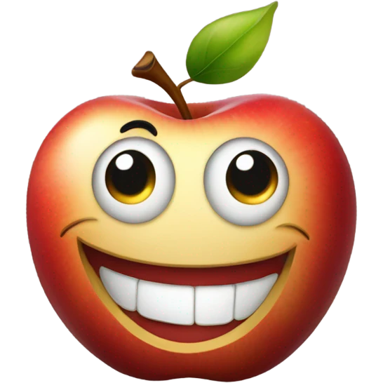 apple with face  emoji