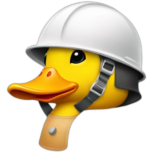 safety helmet duck emoji