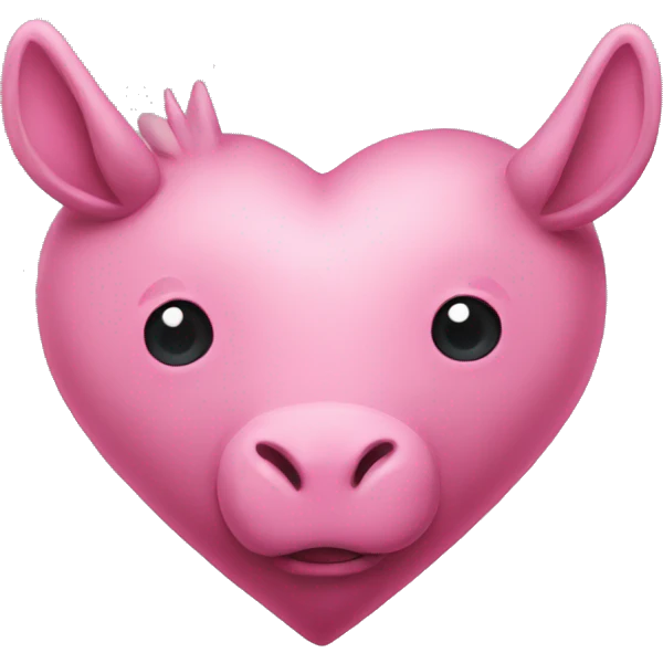 Pink donkey heart emoji
