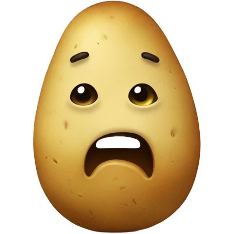 Crying potato emoji