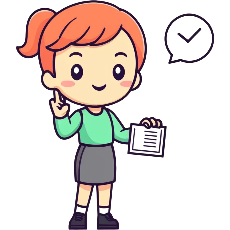Chica de marketing aprobando un posteo  emoji