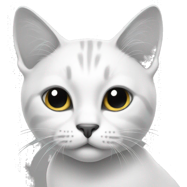 cat black and white emoji
