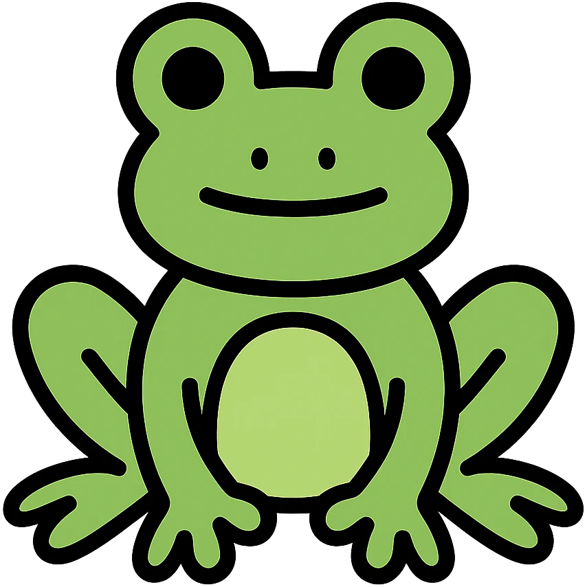 frog shaped like a balloon animal icon emoji
