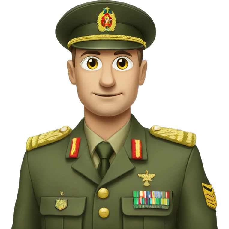 Zelenskyi in the uniform of the army emoji