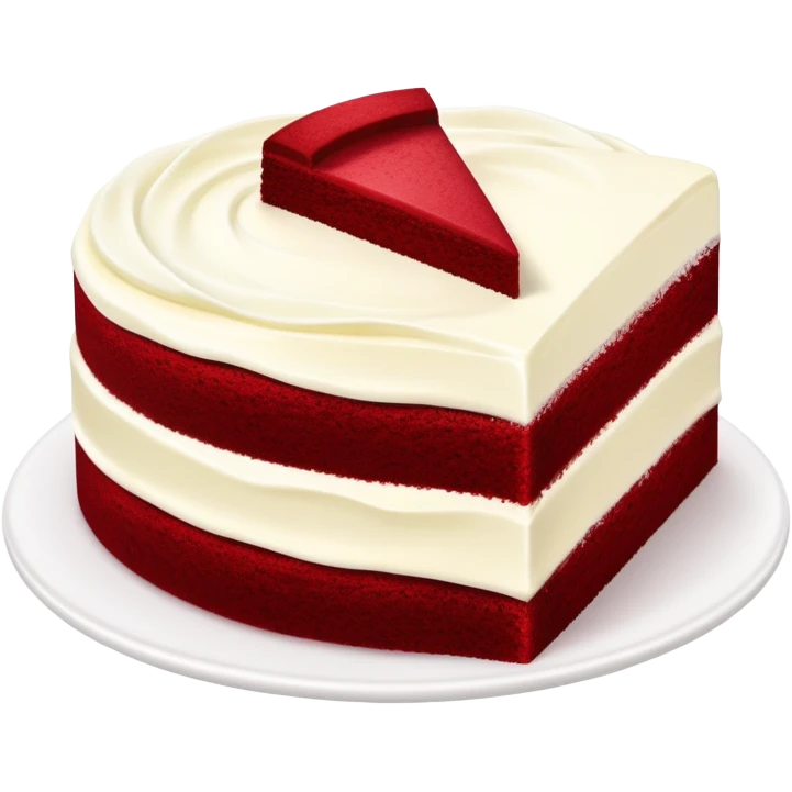 A piece of red velvet cake  emoji