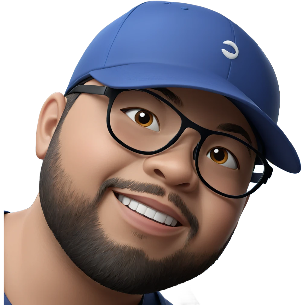 smiling boy in baseball cap emoji