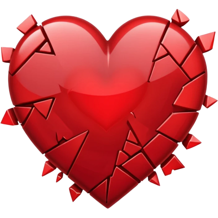 A heart broken into pieces 1:1 emoji